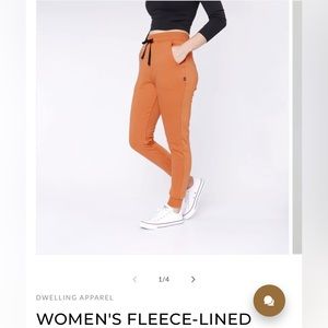 Bamboo cotton fleece joggers in burgundy (XL)